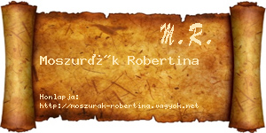 Moszurák Robertina névjegykártya